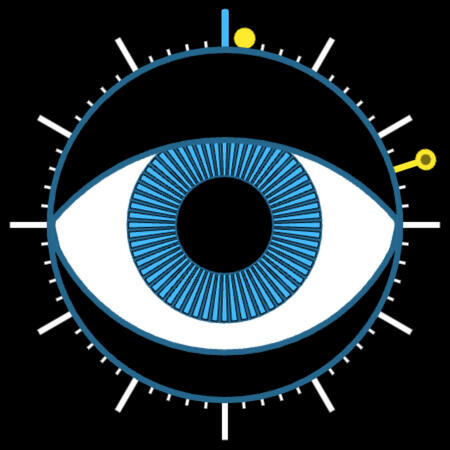 Watchful Eye Screenshot of "Watchful Eye" watch face for WearOS.